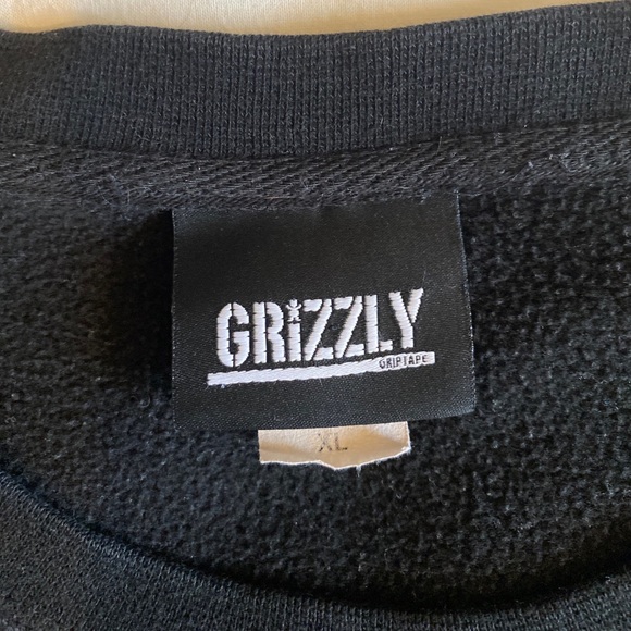 Grizzly Griptape Crew Neck Sweater Mountains Black Men's XL - Picture 5 of 5